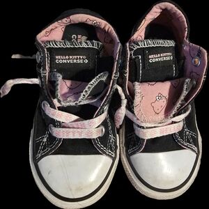 Converse Kids Sneakers Black with Pink Hello Kitty